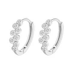 Huggie Ohrringe | Hey Happiness Spritzer Huggie Creolen aus Sterlingsilber Silver