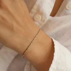 Ketten Armbänder | Hey Happiness Stab und Kugel Armband in Silber Silver