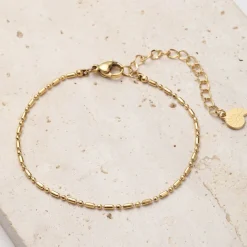 Ketten Armbänder | Hey Happiness Stab und Kugel Armband in Gold
