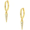 Huggie Ohrringe | Hey Happiness Stachel Huggies Ohrringe Sterlingsilber in Gold