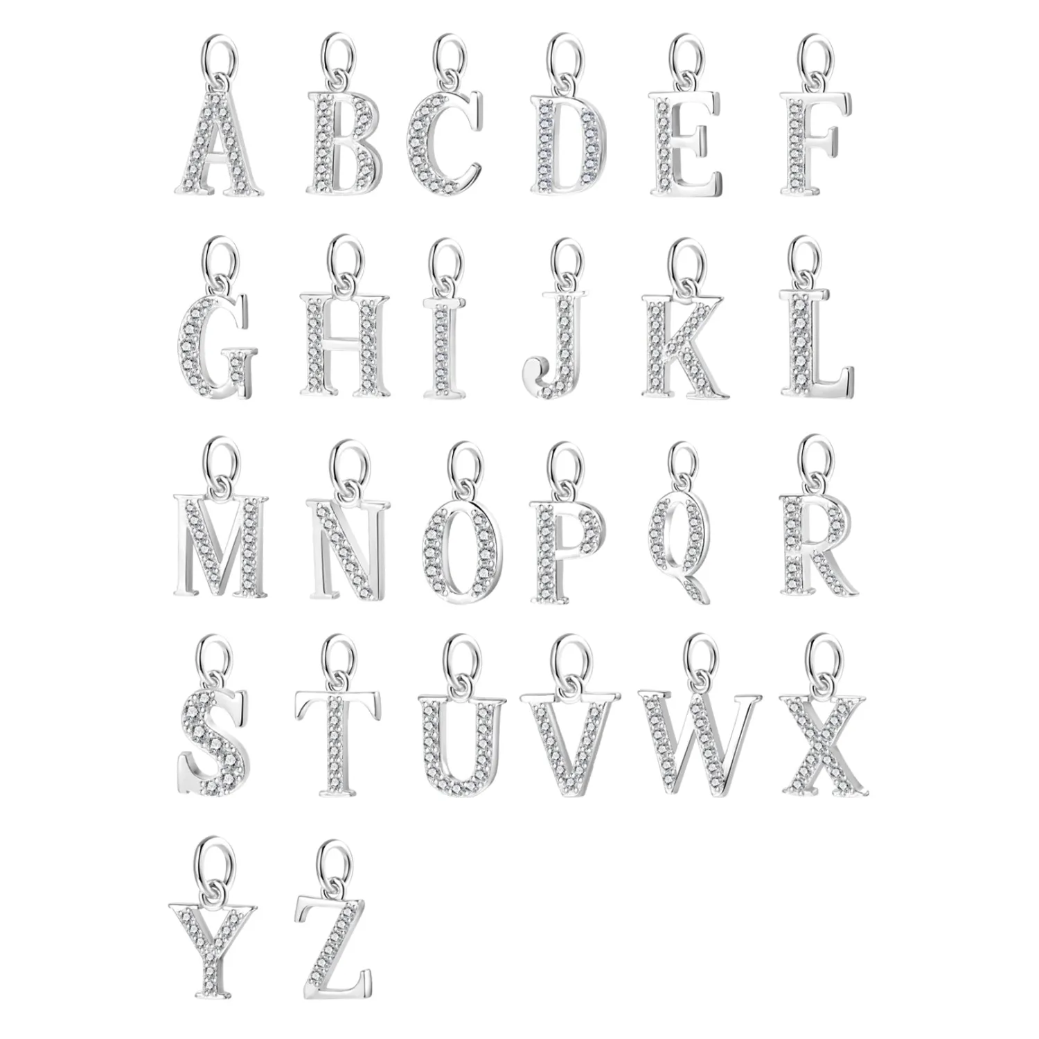 Anhänger | Hey Happiness Sterlingsilber Anhänger Buchstabe Silver