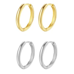 Earring Stack Sets | Ohrstecker | Hey Happiness Sterlingsilber Creolen Set Gold and Silver