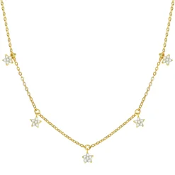 Filigrane Ketten | Hey Happiness Sterlingsilber Kette mit Blumenanhänger