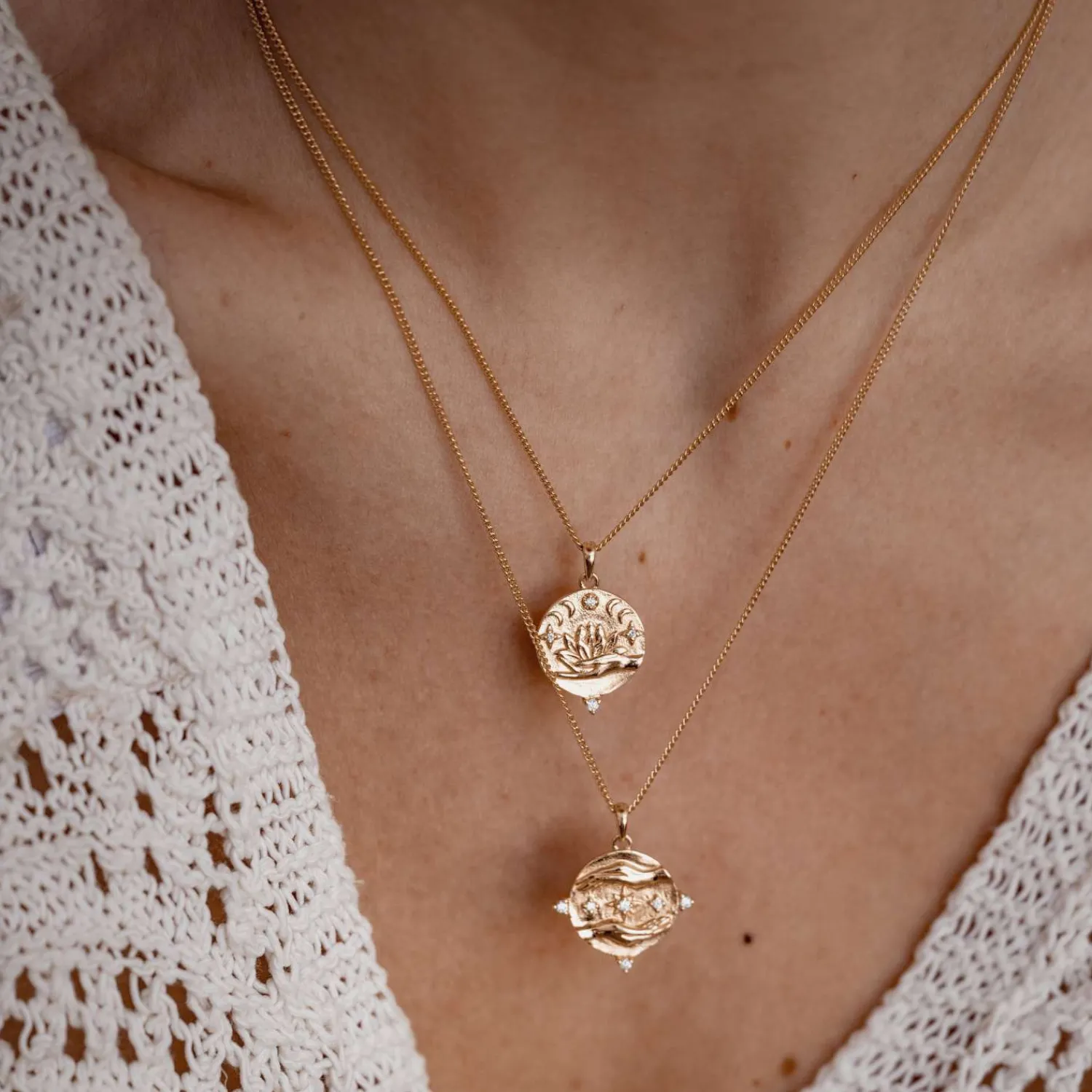 Filigrane Ketten | Hey Happiness Sterlingsilber Kette mit Anhänger Faith