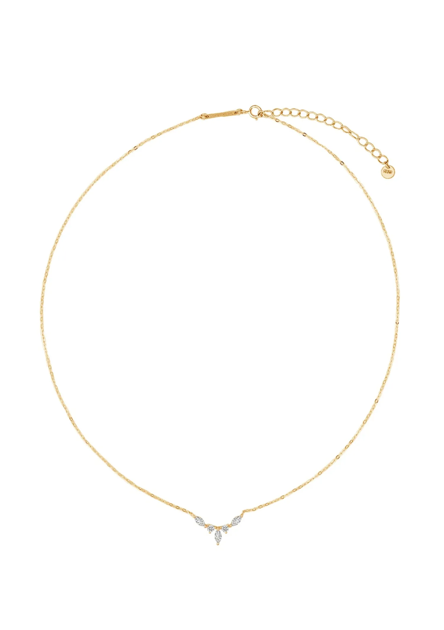 Filigrane Ketten | Hey Happiness Sterlingsilber Kette Zirkonia Blüte Silver