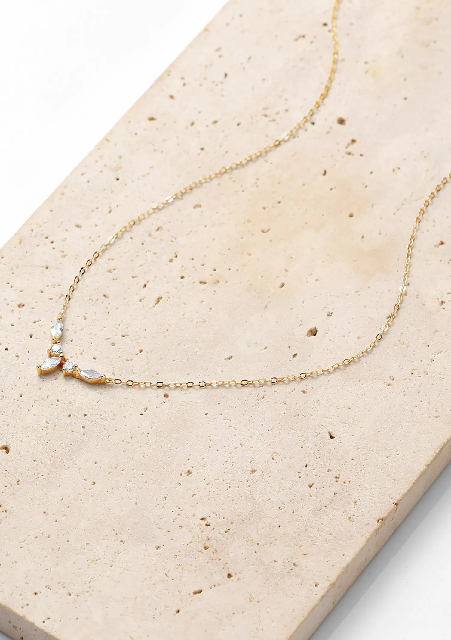 Filigrane Ketten | Hey Happiness Sterlingsilber Kette Zirkonia Blüte Silver