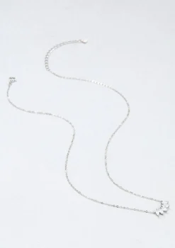 Filigrane Ketten | Hey Happiness Sterlingsilber Kette Zirkonia Blüte Silver