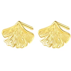 Ohrstecker | Hey Happiness Sterlingsilber Ohrstecker Ginkgo Blatt
