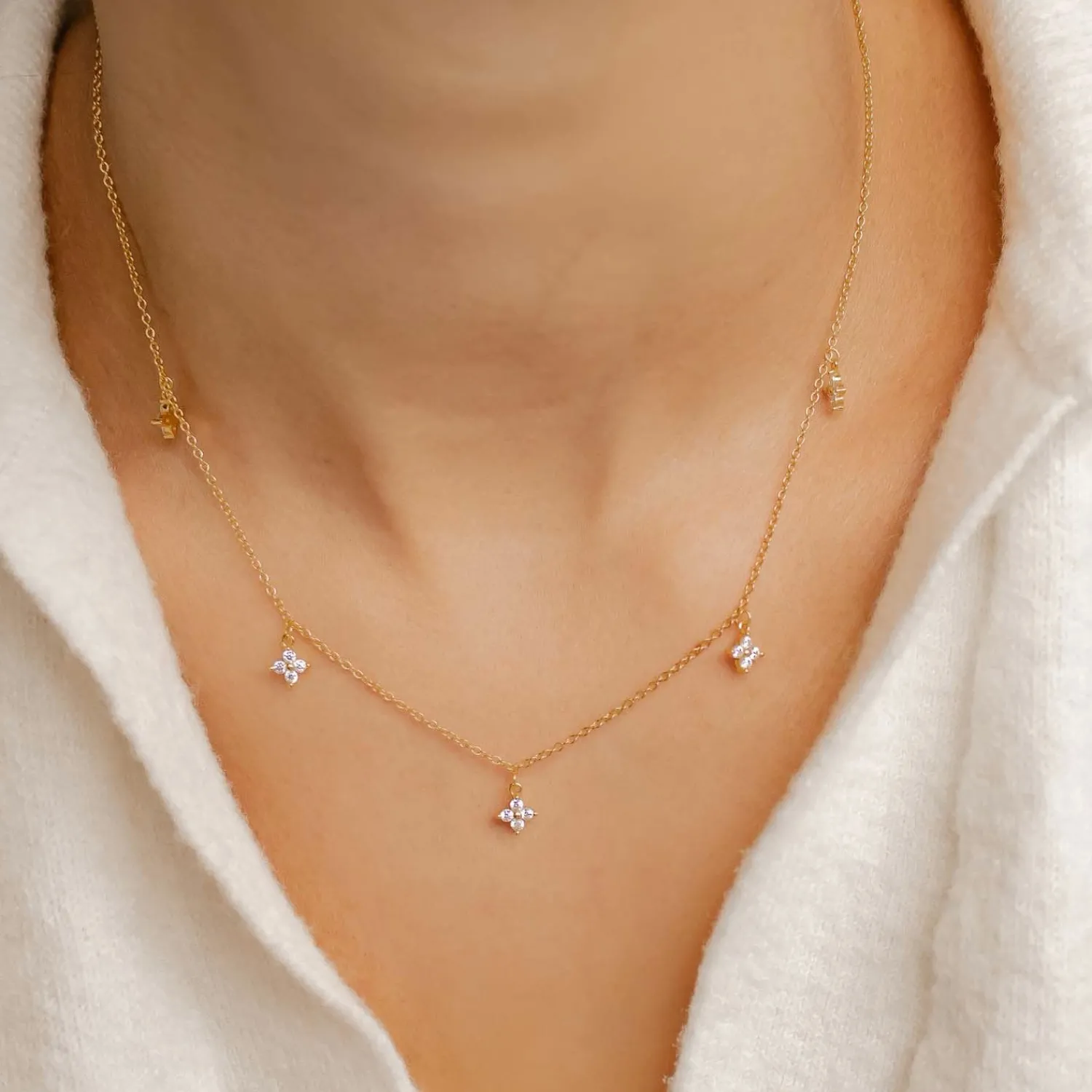 Necklace Sets | Hey Happiness Sterlingsilber Schmuckset Blumen