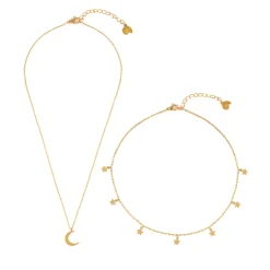 Necklace Sets | Choker Ketten | Hey Happiness Stern Choker Mond Kette Schmuckset in farbe Gold