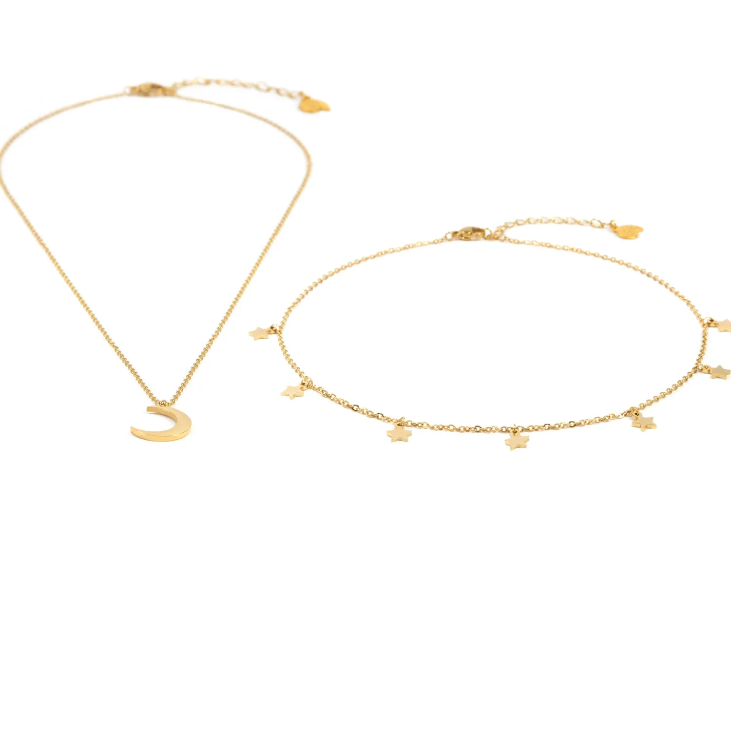 Necklace Sets | Choker Ketten | Hey Happiness Stern Choker Mond Kette Schmuckset in farbe Gold