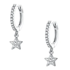 Huggie Ohrringe | Hey Happiness Stern Creolen Huggies Sterlingsilber Silver