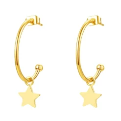 Creolen | Hey Happiness Stern Creolen in farbe Gold