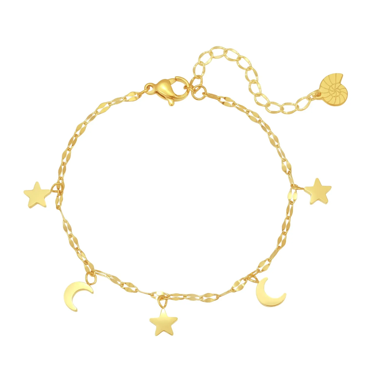 Charm Armbänder | Hey Happiness Stern und Mond Armband Wasserfest