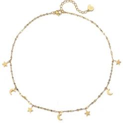 Choker Ketten | Hey Happiness Stern und Mond Choker Wasserfest