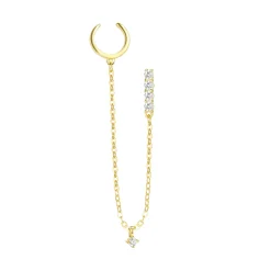 Ohrstecker | Hey Happiness Sternenlicht Ear Cuff aus Veretem Sterlingsilber Gold