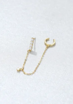 Ohrstecker | Hey Happiness Sternenlicht Ear Cuff aus Veretem Sterlingsilber Gold