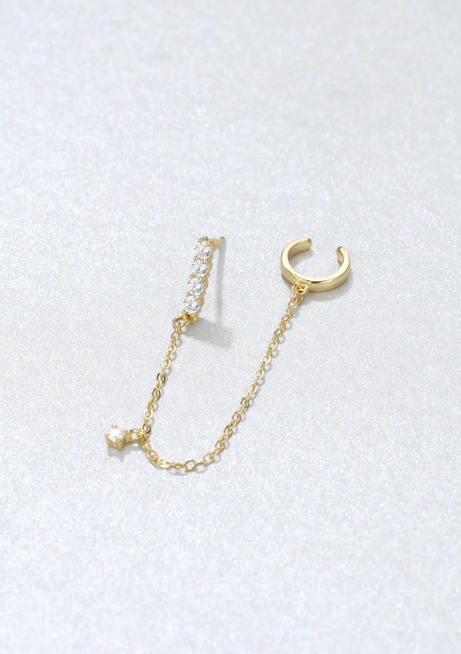 Ohrstecker | Hey Happiness Sternenlicht Ear Cuff aus Veretem Sterlingsilber Gold