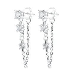 Ohrstecker | Hey Happiness Sternenstaub Ohrstecker im Kettendesign aus Sterlingsilber Silver