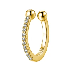 Ear Cuffs | Ohrstecker | Hey Happiness Strass Ear Cuff Ohrring Sterlingsilber in Gold