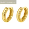 Creolen | Hey Happiness Strukturierte Creolen Ohrringe aus Edelstahl Gold