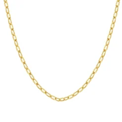 Filigrane Ketten | Hey Happiness Strukturierte Gliederkette in Gold