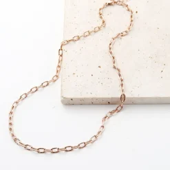 Filigrane Ketten | Hey Happiness Strukturierte Gliederkette in Rosegold Rose Gold