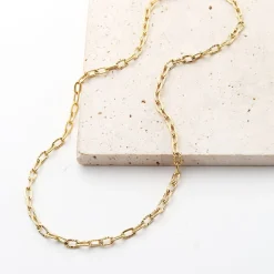 Filigrane Ketten | Hey Happiness Strukturierte Gliederkette in Gold