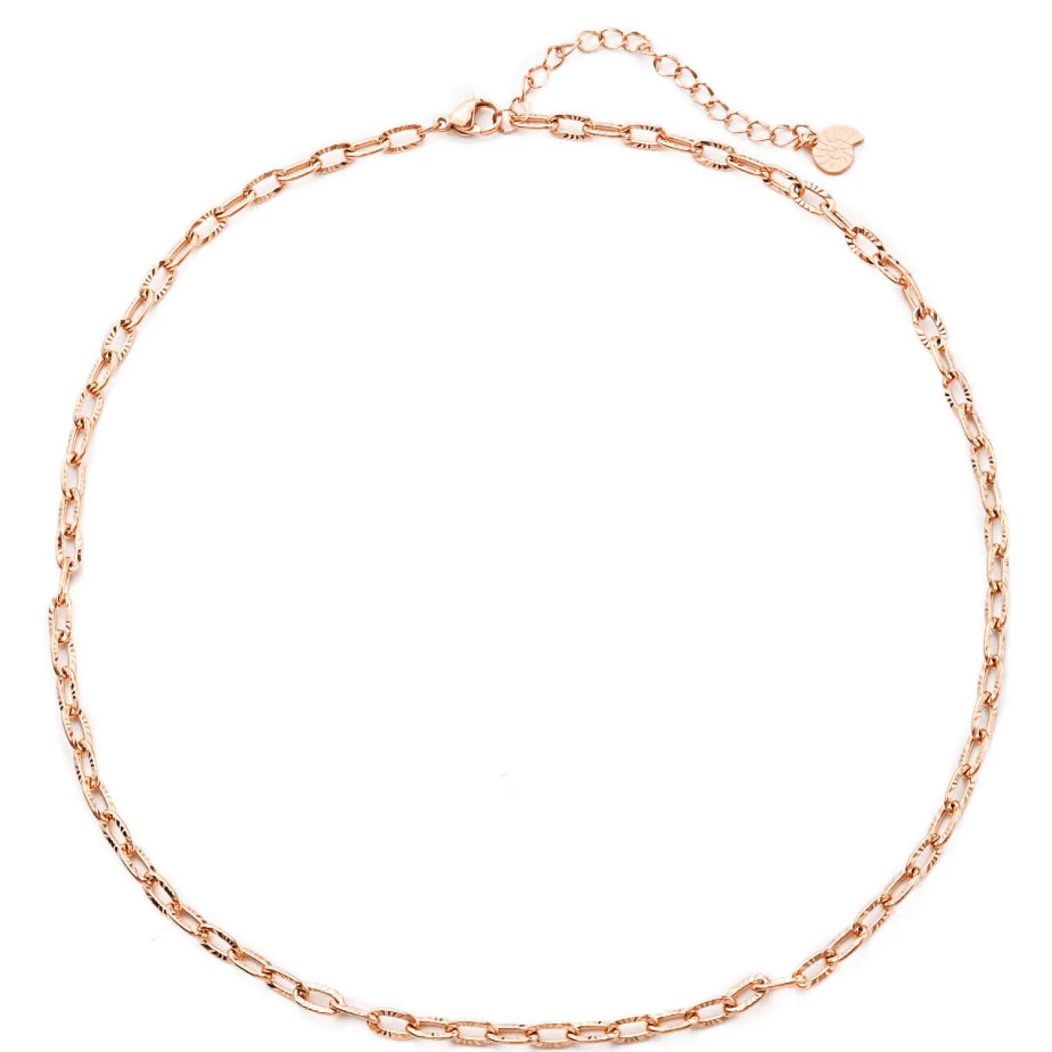 Filigrane Ketten | Hey Happiness Strukturierte Gliederkette in Rosegold Rose Gold