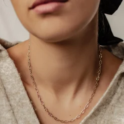 Filigrane Ketten | Hey Happiness Strukturierte Gliederkette in Rosegold Rose Gold