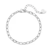 Ketten Armbänder | Hey Happiness Strukturiertes Armband in Gliederkette-Design in Silber Silver