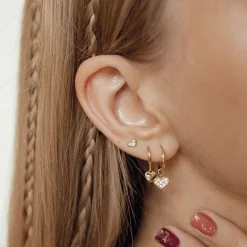 Earring Stack Sets | Ohrstecker | Hey Happiness Sweetheart Ohrringe Set Sterlingsilber Gold