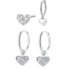 Earring Stack Sets | Ohrstecker | Hey Happiness Sweetheart Sterlingsilber Ohrringe Set Silver