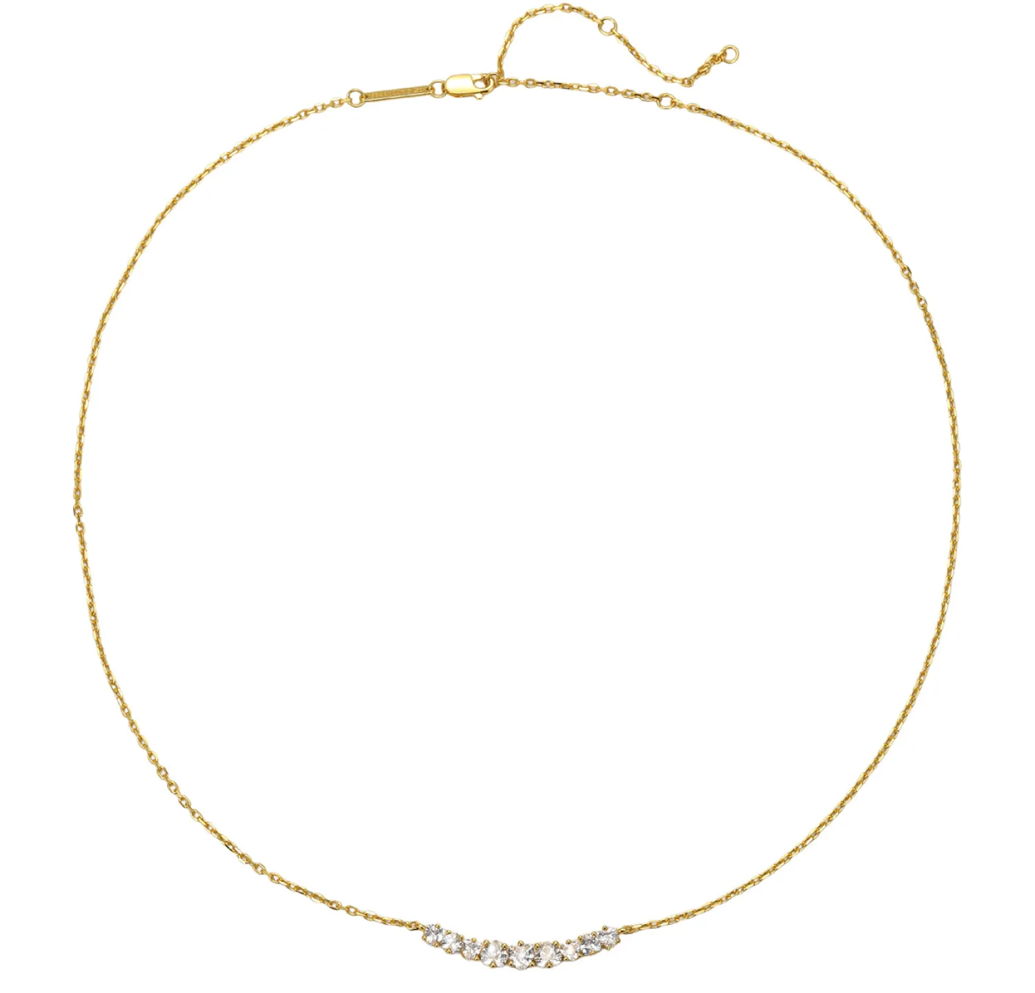 Filigrane Ketten | Hey Happiness Tennis Glow Halskette aus Sterlingsilber