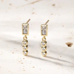 Ohrstecker | Hey Happiness Triad Zirkonia Baguette Ohrstecker Sterlingsilber