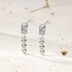 Ohrstecker | Hey Happiness Triad Zirkonia Baguette Ohrstecker Sterlingsilber