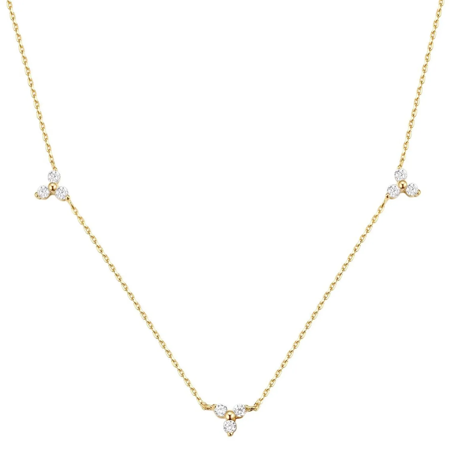 Filigrane Ketten | Hey Happiness Trinität Kette aus 14K Gold