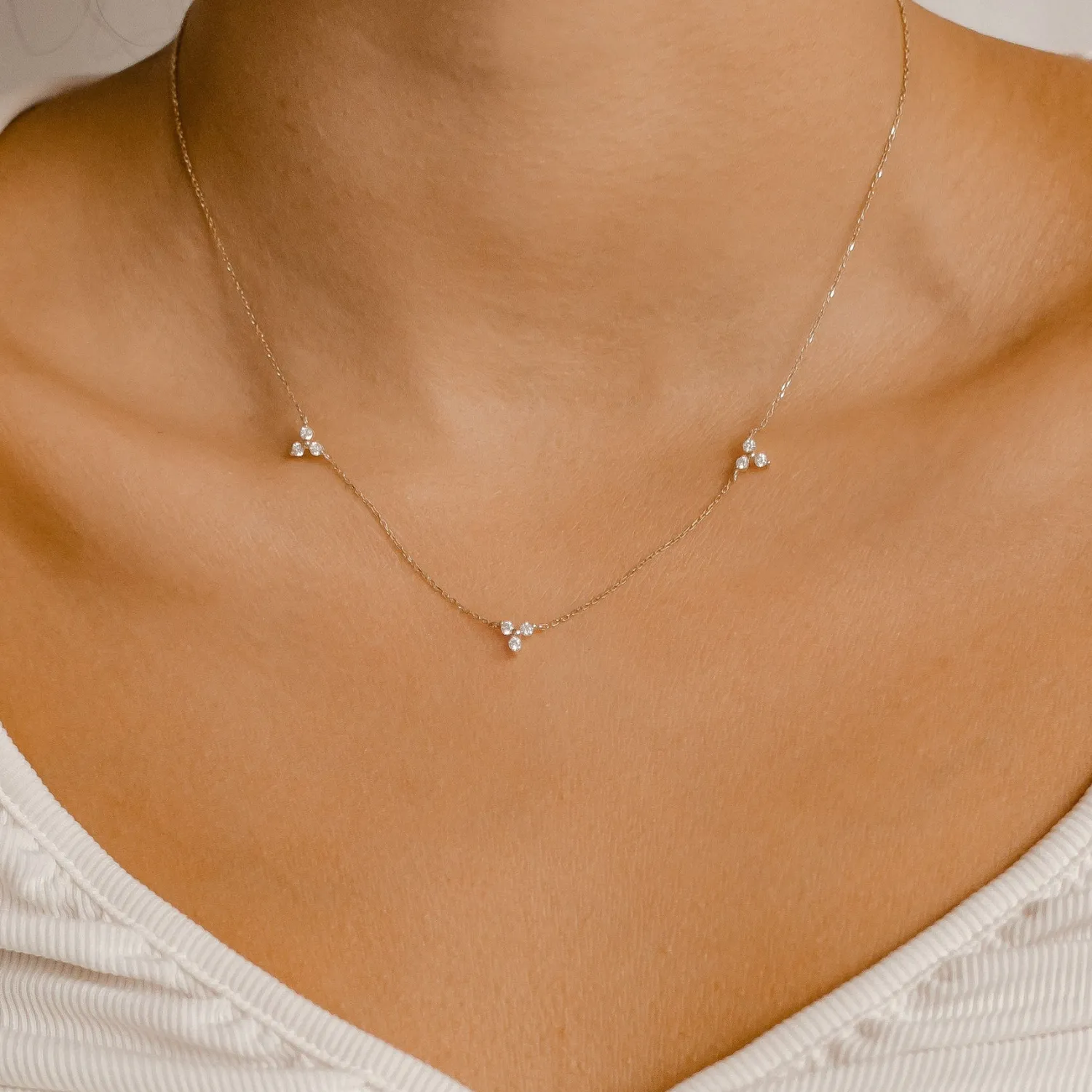 Filigrane Ketten | Hey Happiness Trinität Kette aus 14K Gold