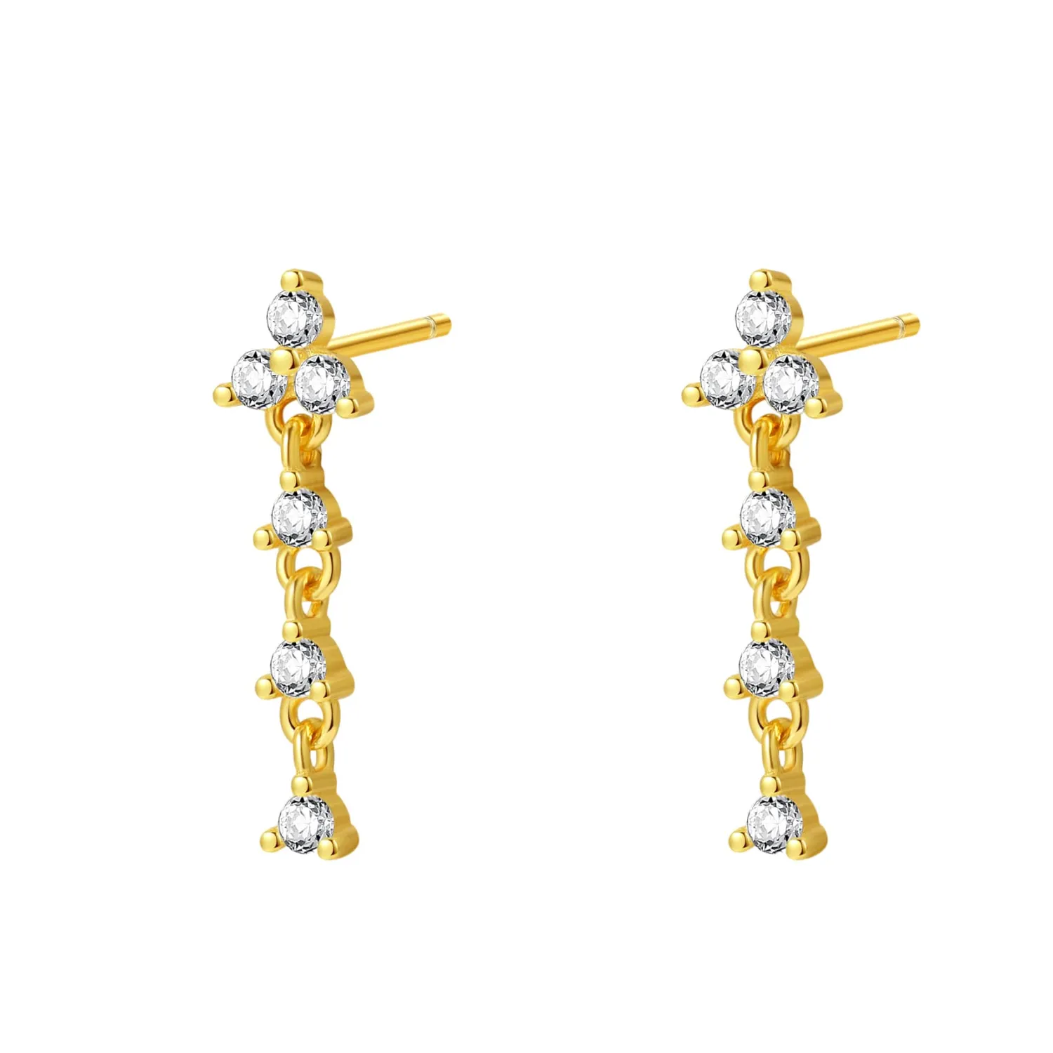 Ohrstecker | Hey Happiness Trinity Tropfen-Ohrstecker aus Sterlingsilber