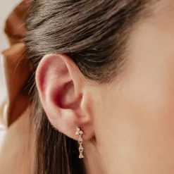 Ohrstecker | Hey Happiness Trinity Tropfen-Ohrstecker aus Sterlingsilber