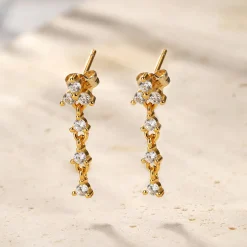 Ohrstecker | Hey Happiness Trinity Tropfen-Ohrstecker aus Sterlingsilber