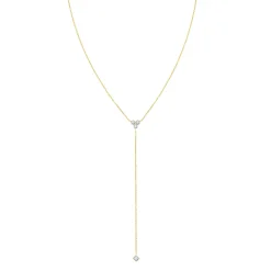 Lariat Necklaces | Filigrane Ketten | Hey Happiness Trinity Y Kette 585 Gold