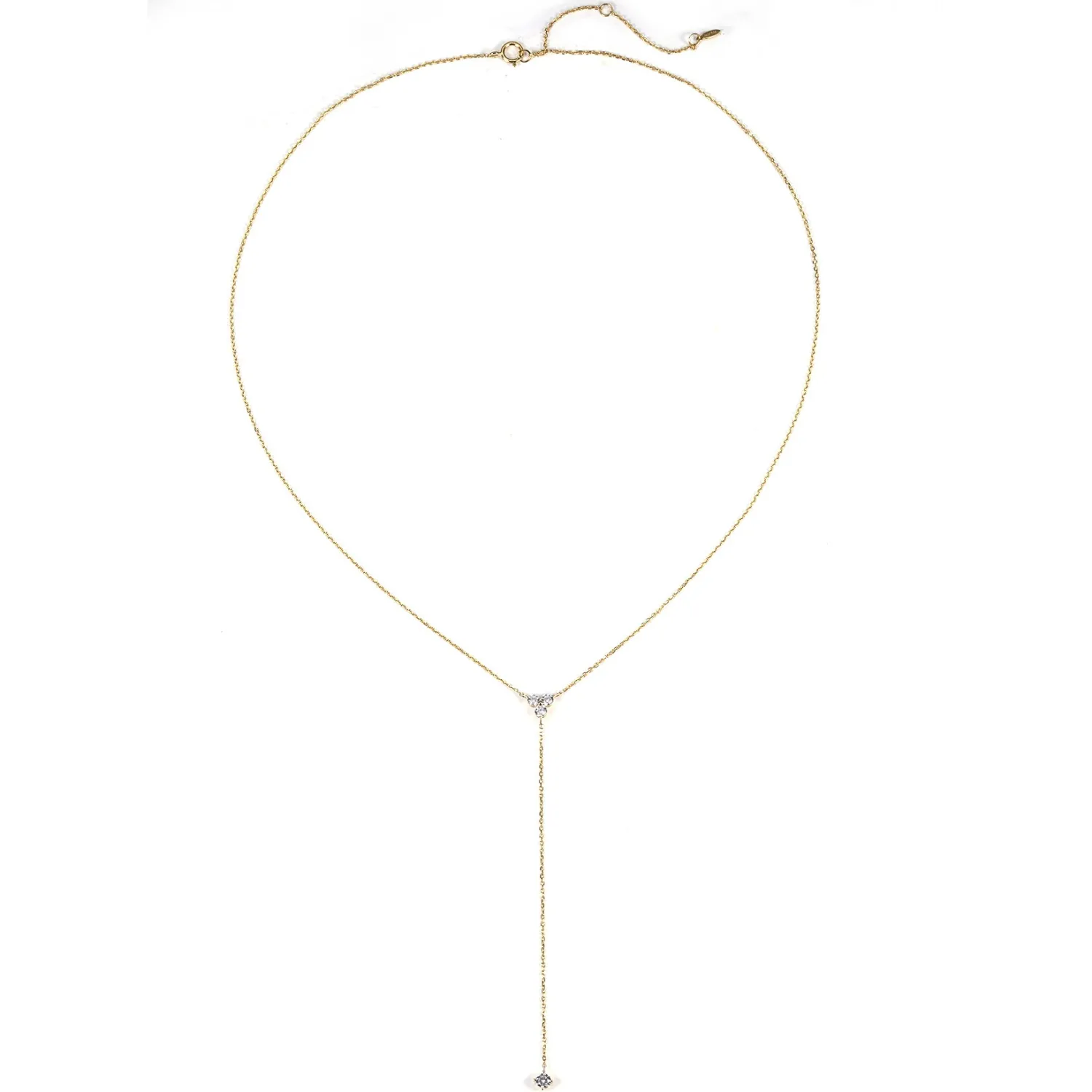 Lariat Necklaces | Filigrane Ketten | Hey Happiness Trinity Y Kette 585 Gold