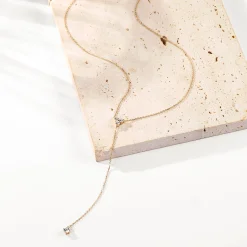 Lariat Necklaces | Filigrane Ketten | Hey Happiness Trinity Y Kette 585 Gold