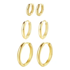 Earring Stack Sets | Ohrstecker | Hey Happiness Trio Creolen Set Sterlingsilber