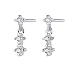 Ohrstecker | Hey Happiness Trio Tropfen-Ohrstecker aus Sterlingsilber Silver