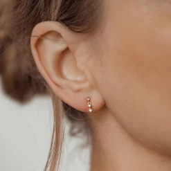 Ohrstecker | Hey Happiness Trio Tropfen-Ohrstecker aus Sterlingsilber in Gold