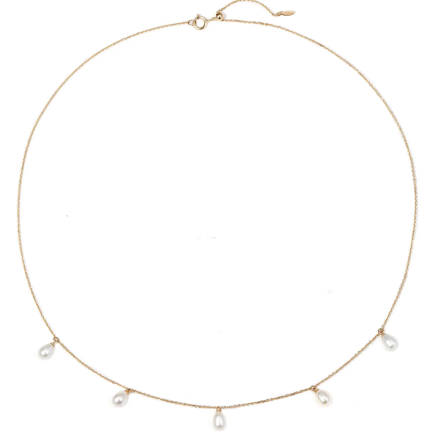 Filigrane Ketten | Hey Happiness Unersetzliche Perle Kette aus 585 Gold