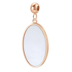 Anhänger | Hey Happiness Unique Oval Perlmutt Anhänger Gold