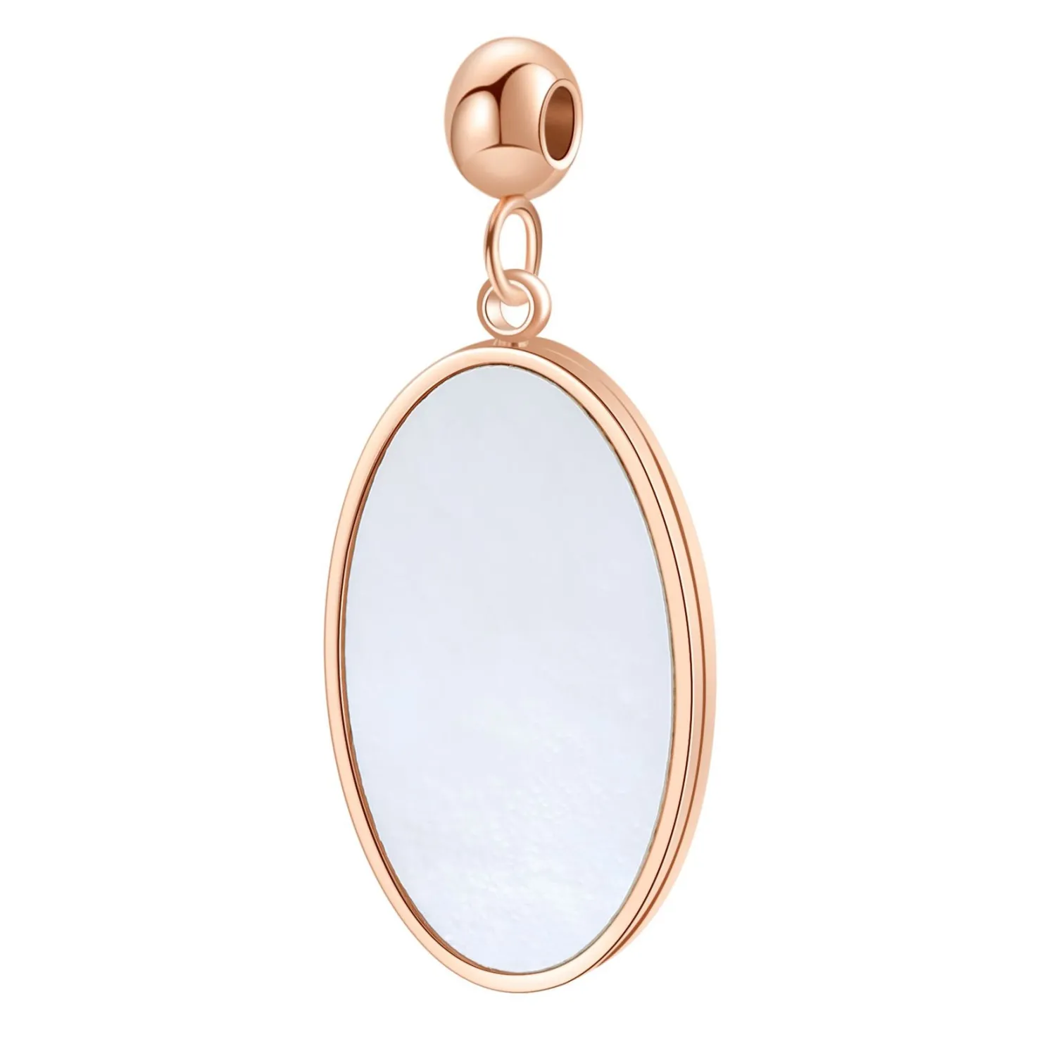 Anhänger | Hey Happiness Unique Oval Perlmutt Anhänger Gold